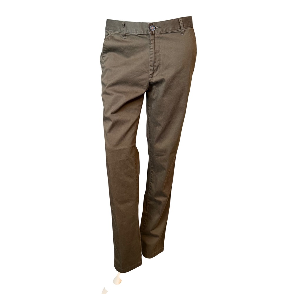 Saffroon Chino Pants Straight Leg Olive Green Gorpcore Workwear Utility Sz 34